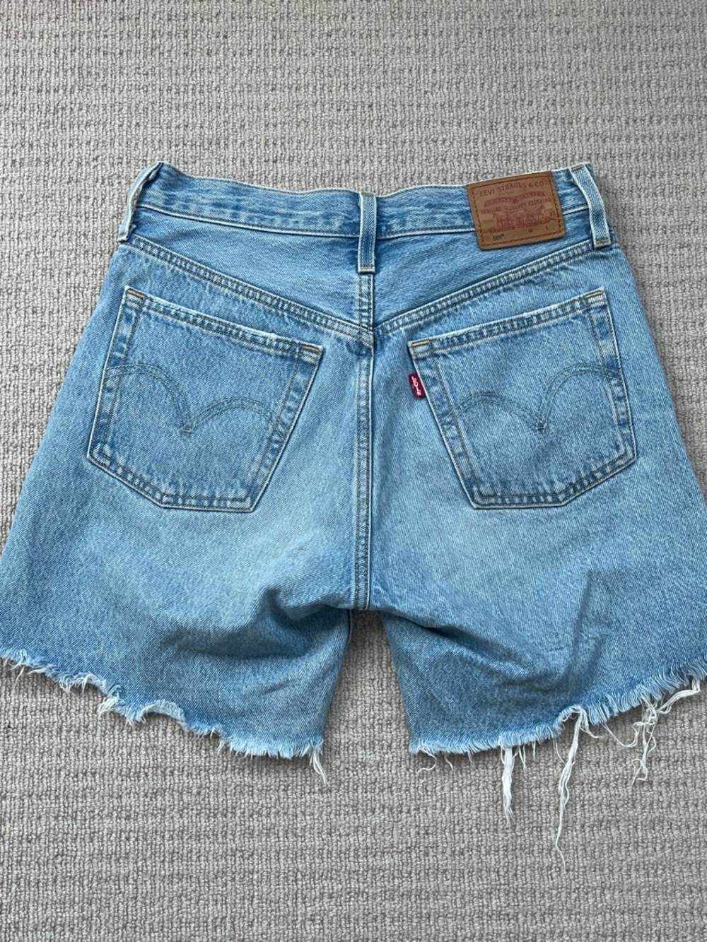 Levi’s 501 high rise denim shorts